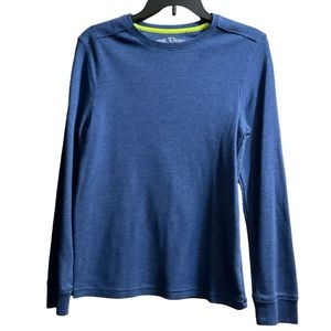 Boy’s Epic Threads Blue Long Sleeve Waffle Knit Shirt. Cotton and Polyester.